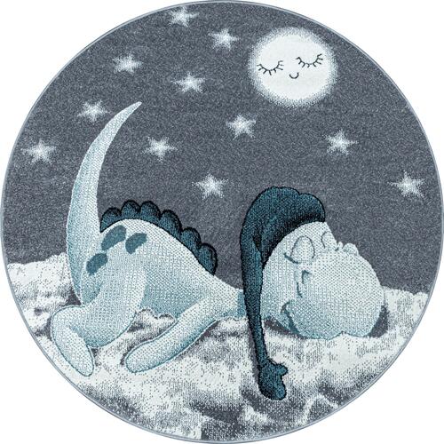 Bambi Rund Børnetæppe Dinosaur - Blå