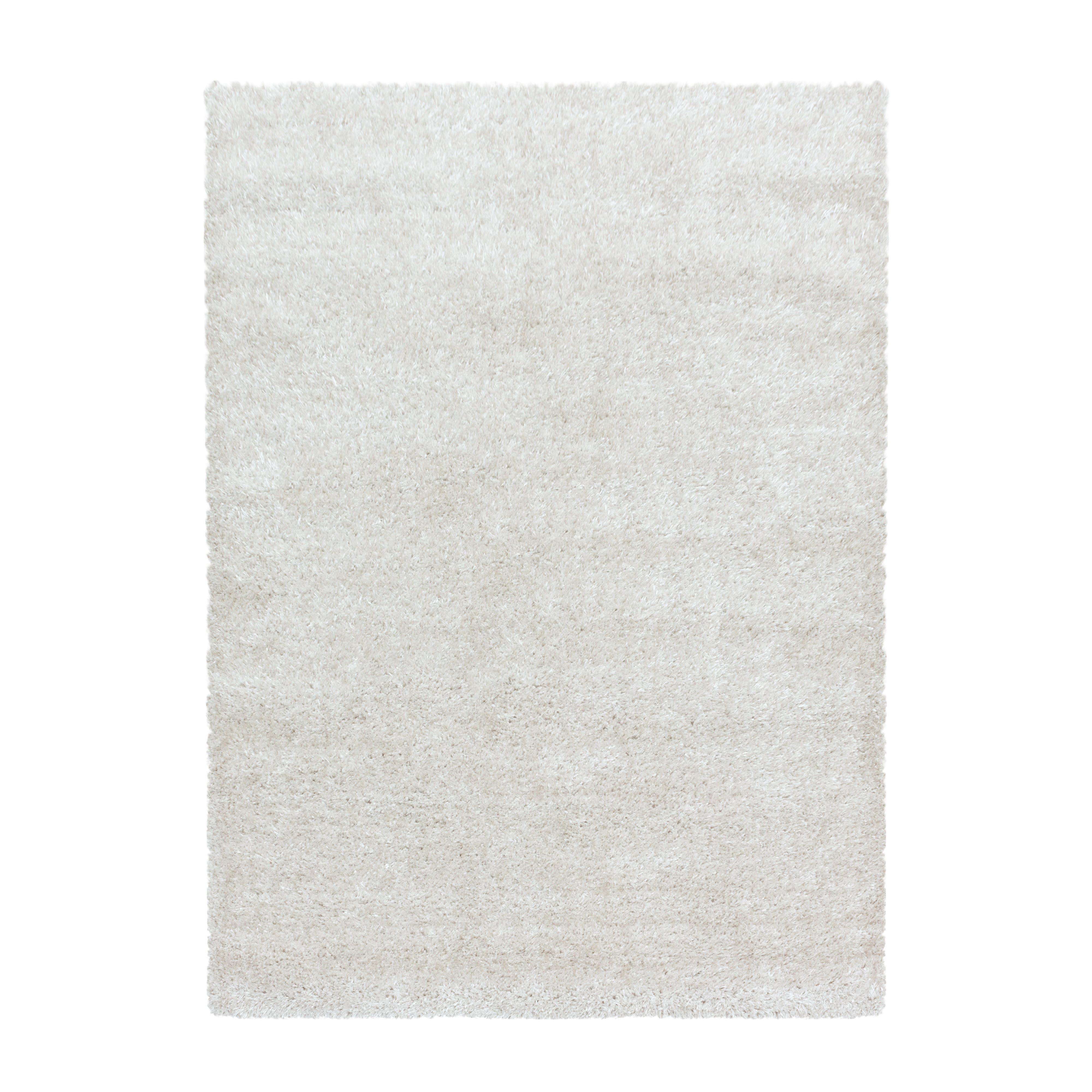 Brilliant Shaggy Tæppeløber Ensfarvet - Natur - 60x110 (Løber)