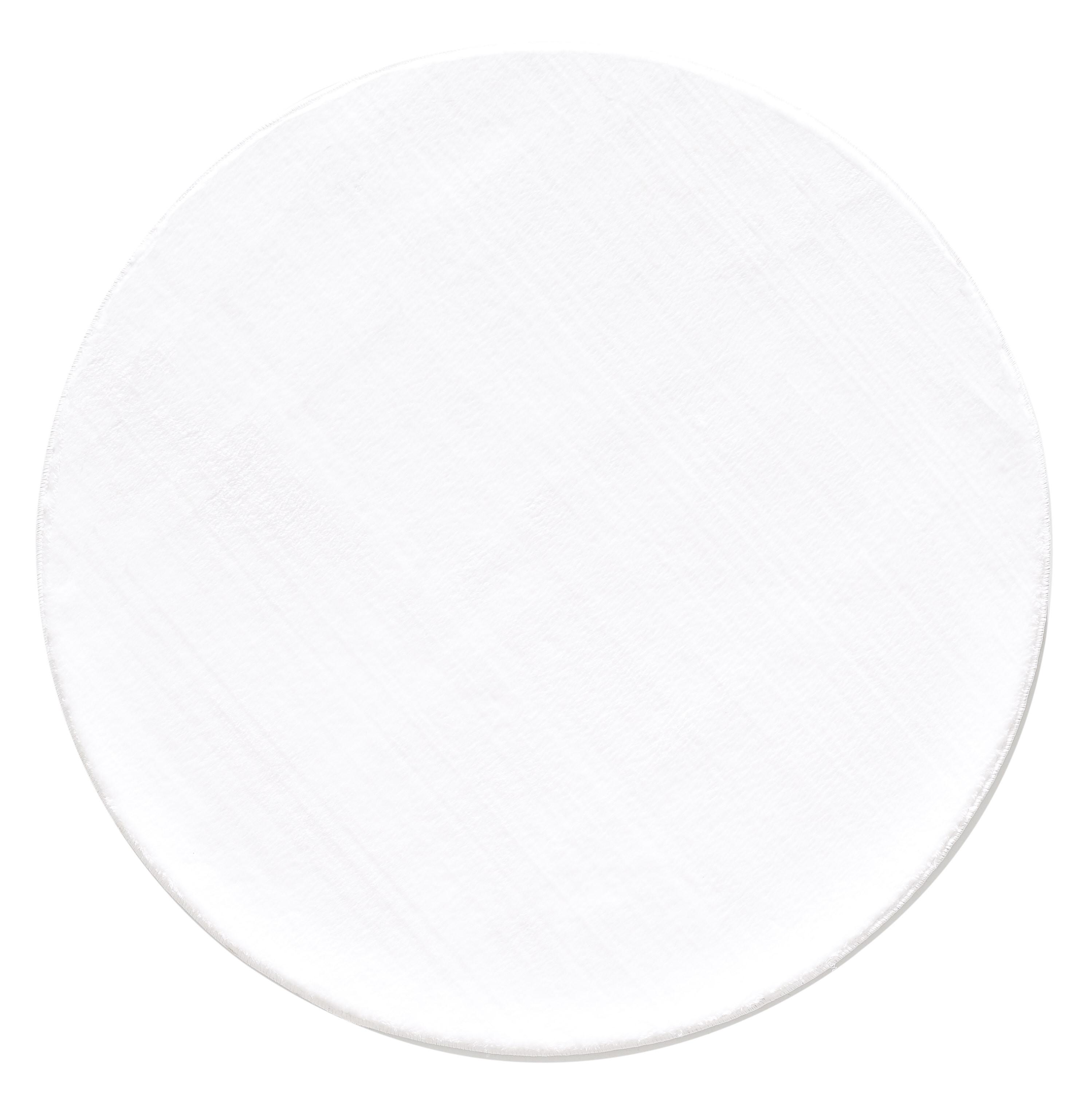 Catwalk Rund Vaskbart tæppe Ensfarvet - Creme - 80x80 (Rund)