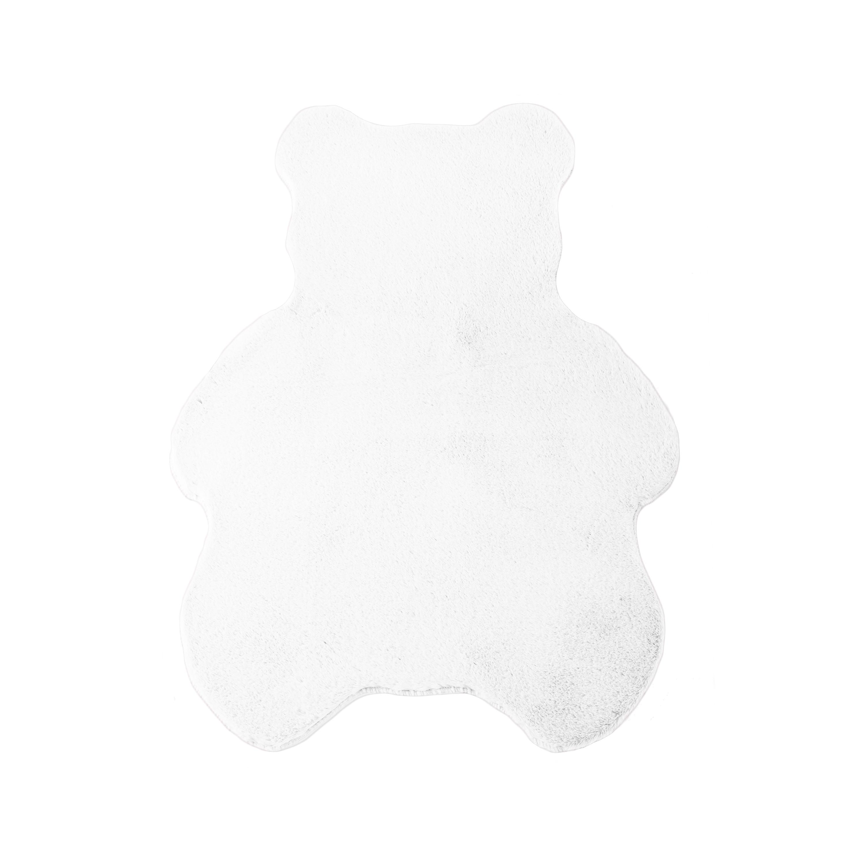 Caty Børnetæppe Bjørn - Hvid - 80x100