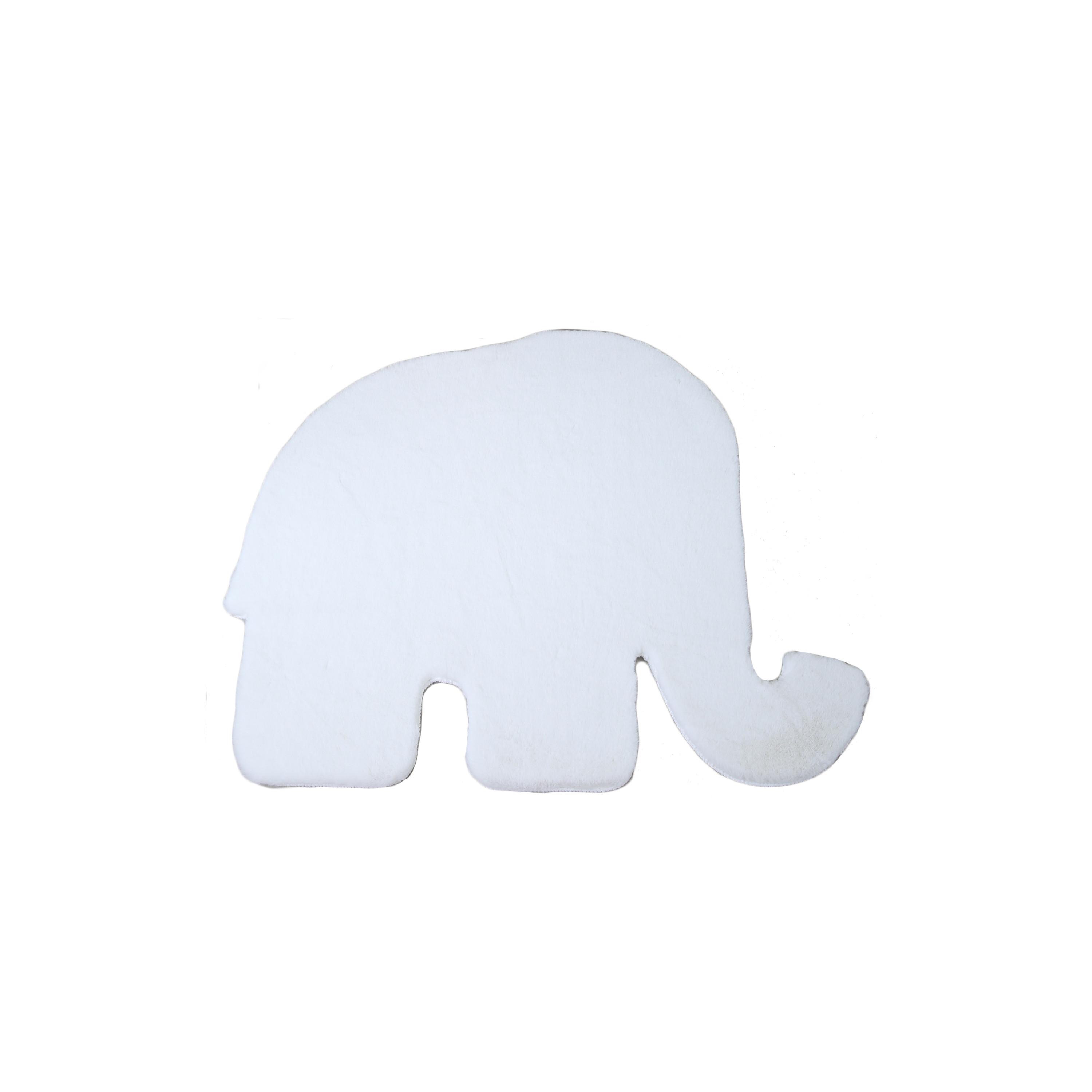 Caty Børnetæppe Elefant - Hvid - 80x100