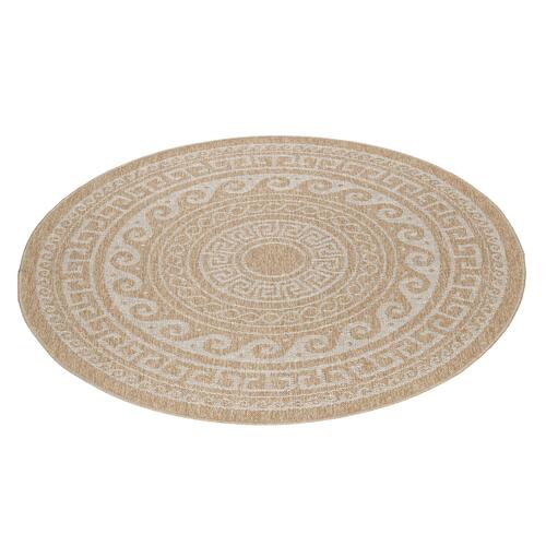 Comilla Rund Udendørs tæppe Vintage - Beige
