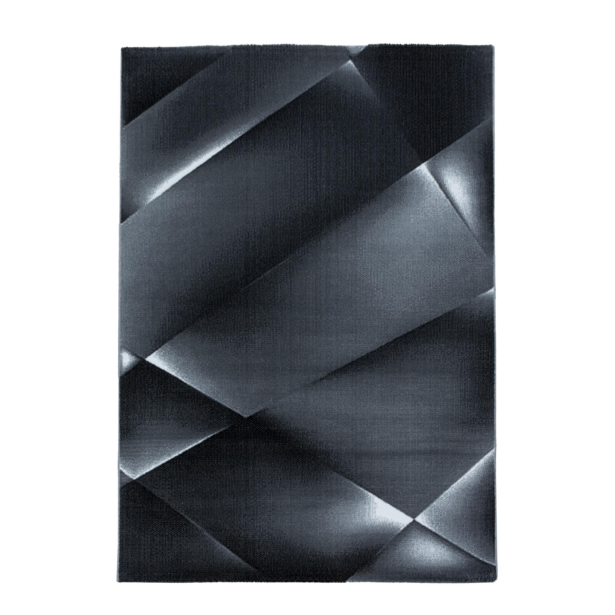 Costa Kortluvet tæppe Abstrakt - Sort - 120x170 billede