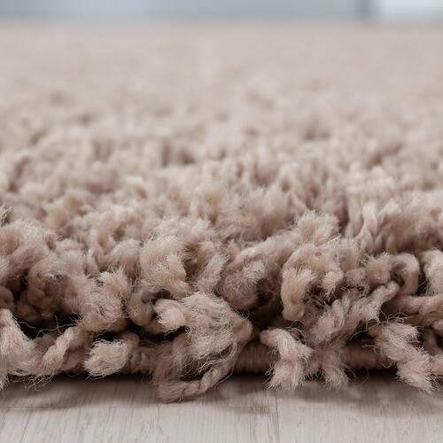 Dream Shaggy tæppe Ensfarvet - Beige