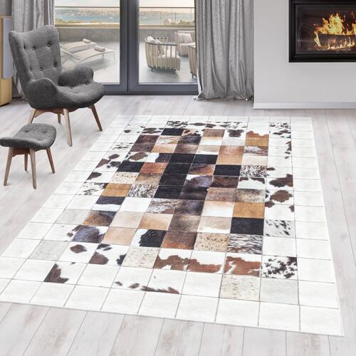 Fiesta Vaskbart tæppe Patchwork - Hvid