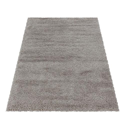 Fluffy Shaggy tæppe Ensfarvet - Beige