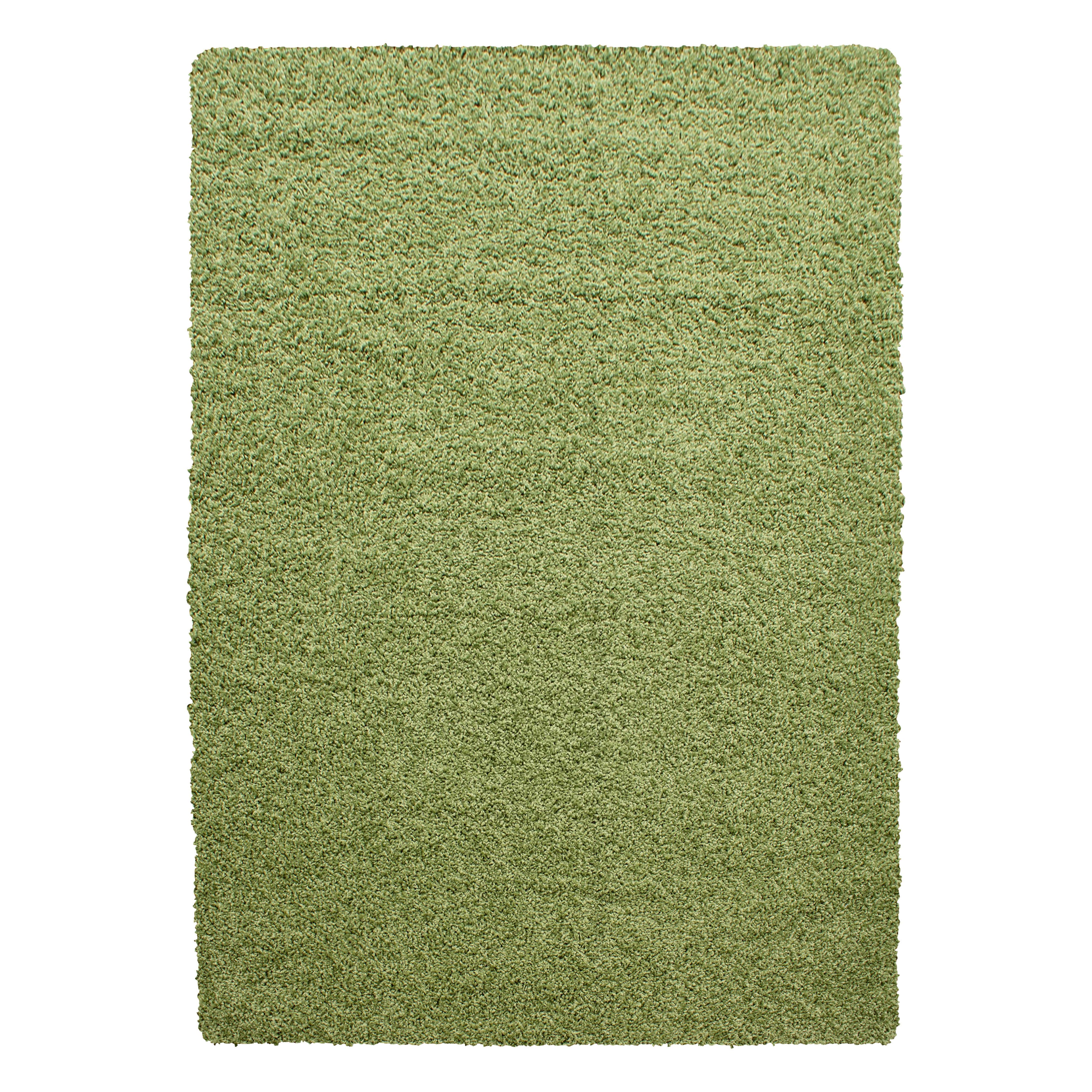 Life Shaggy Tæppeløber Ensfarvet - Grøn - 60x110 (Løber)
