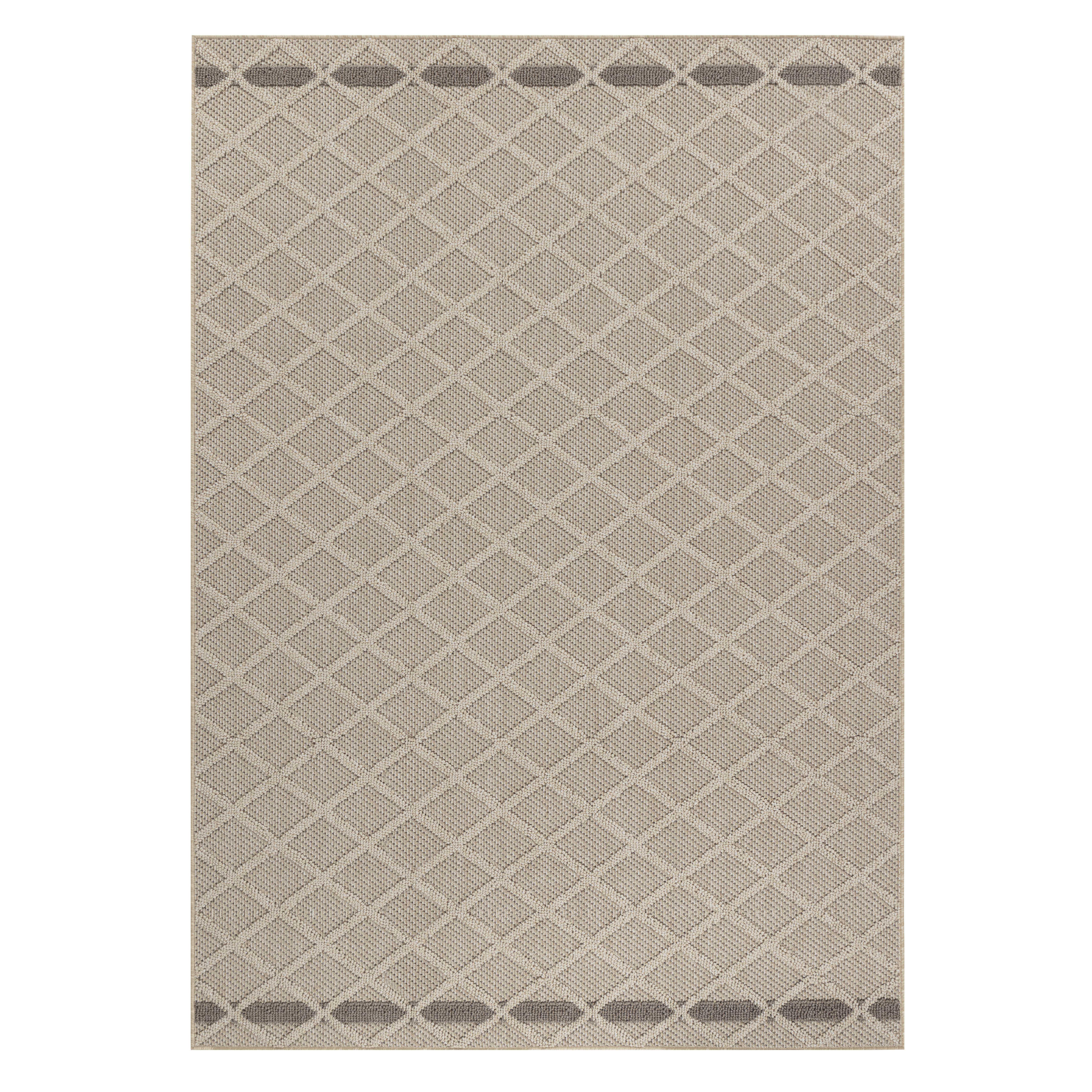 Patara Udendørs Tæppeløber Rhombus - Beige - 80x150 (Løber) billede