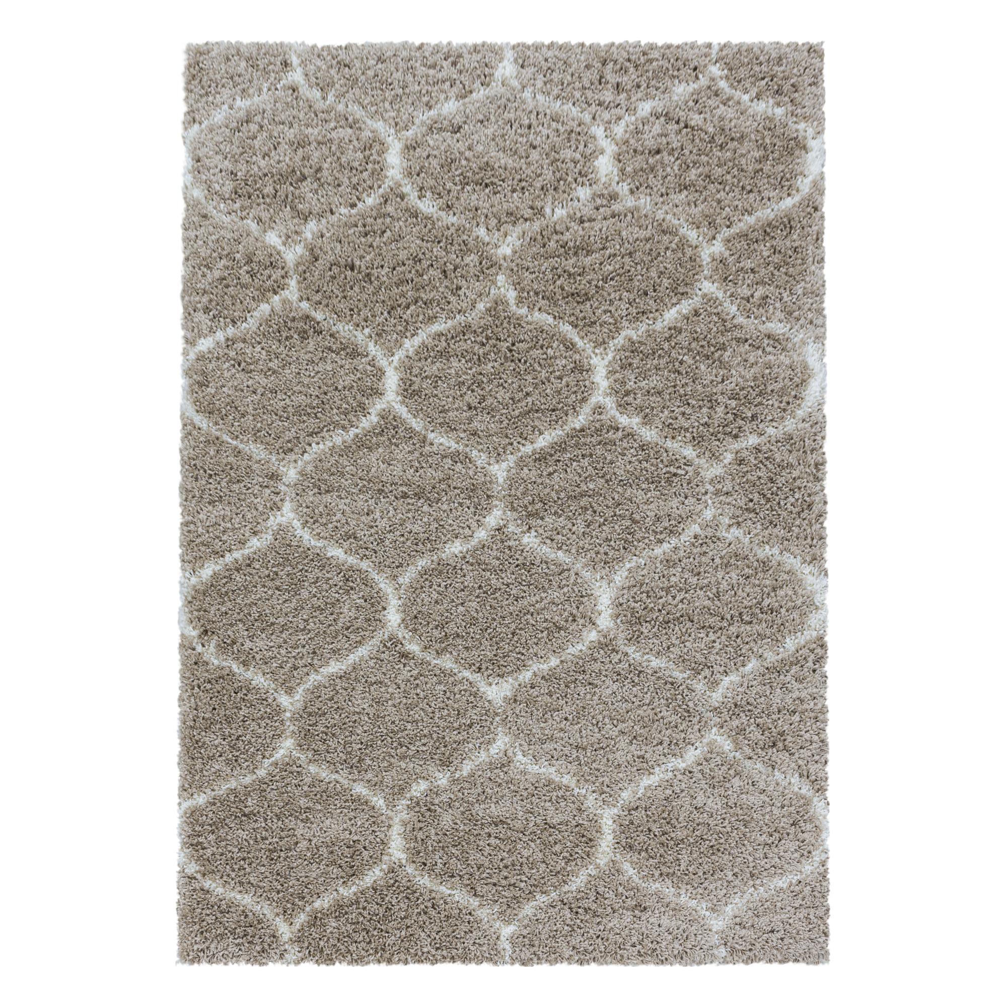 Salsa Shaggy tæppe Skandinavisk - Beige - 120x170