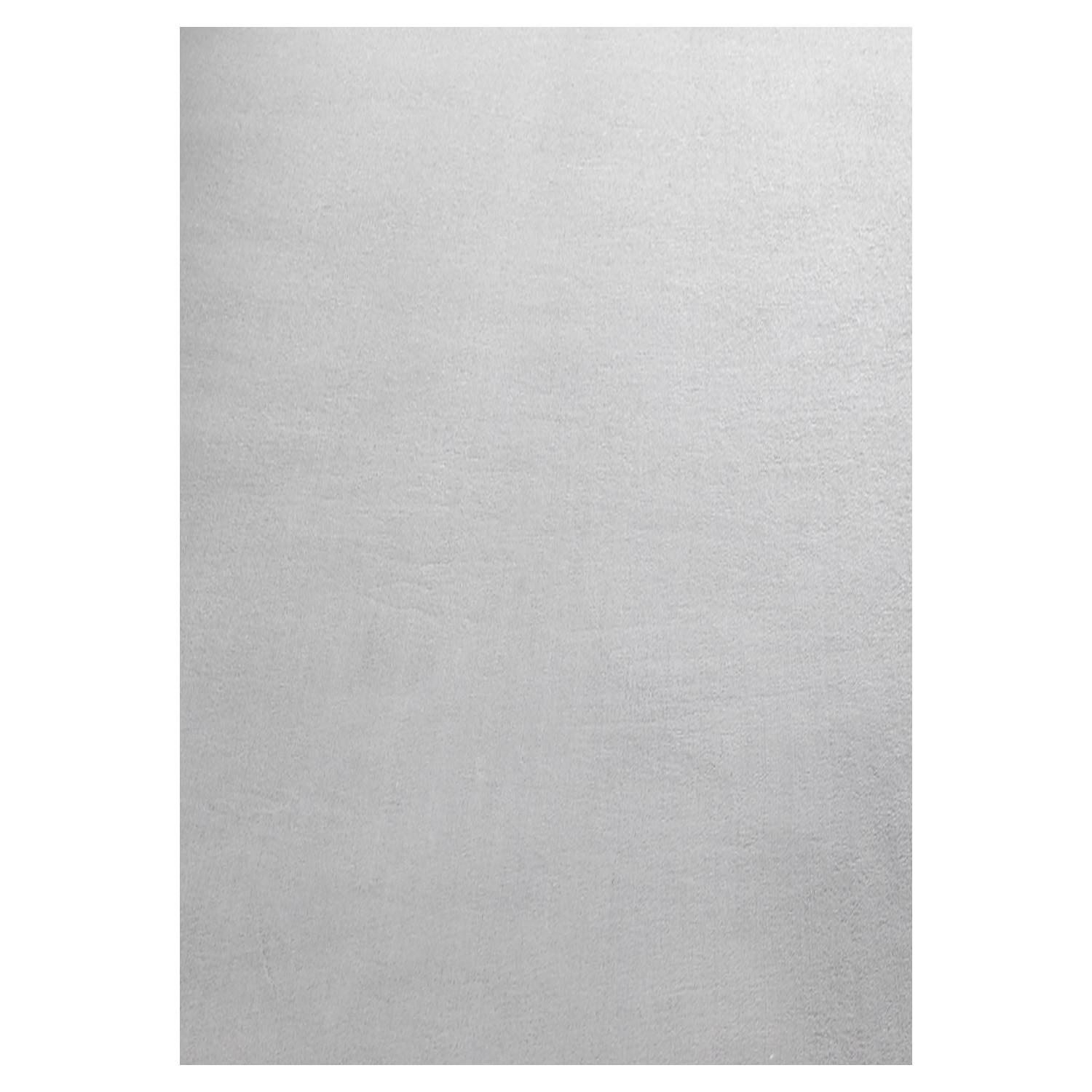 Sky Kortluvet tæppe Ensfarvet - Sølv - 120x170