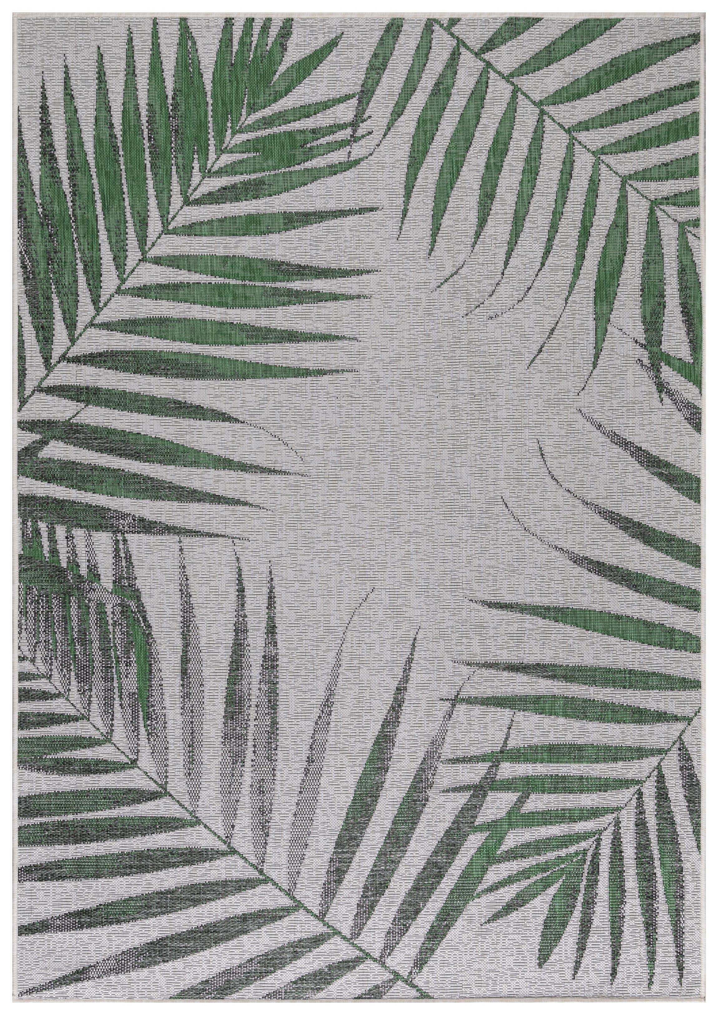Sunny Udendørs tæppe Palme - Grøn - 120x170