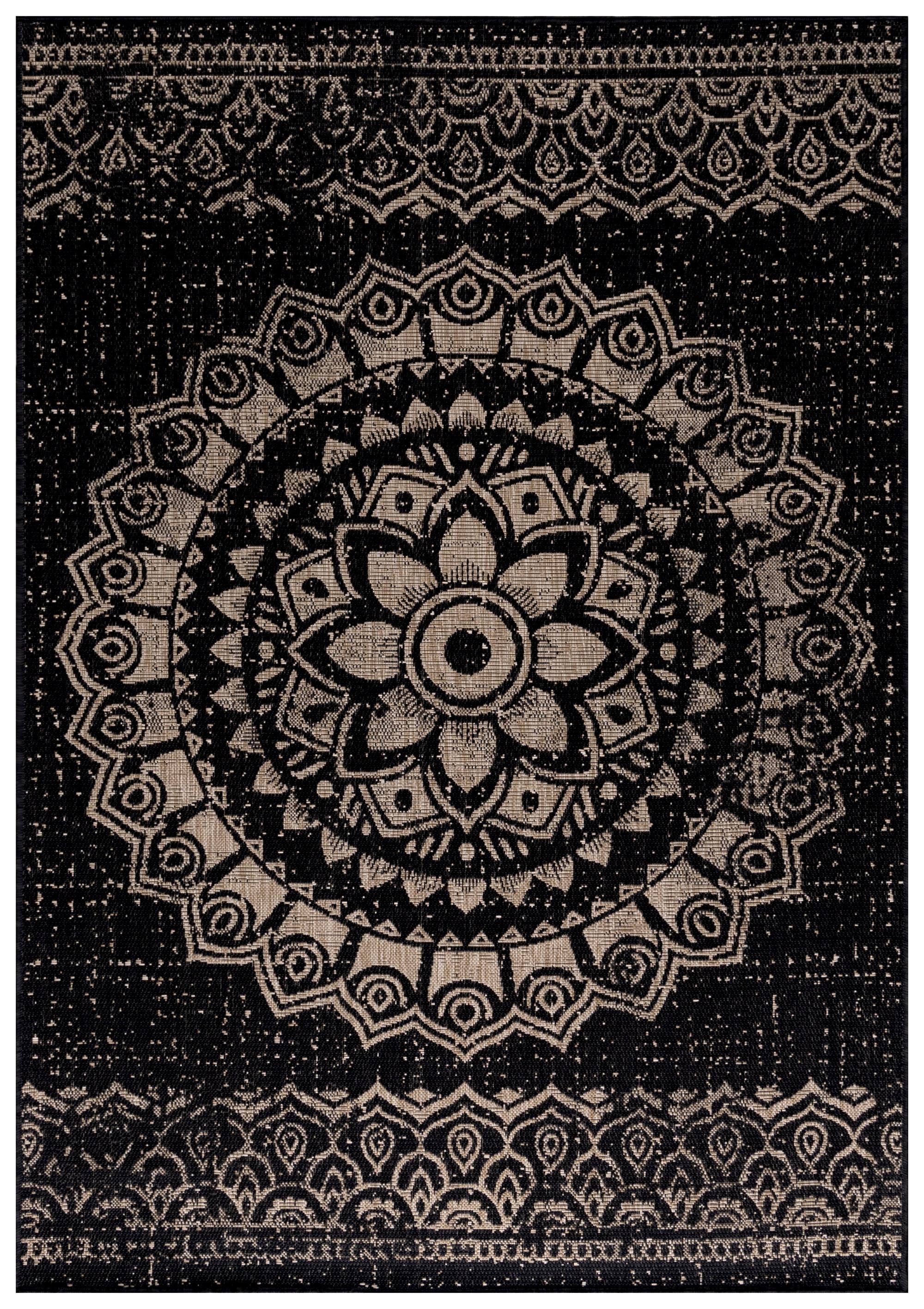 Sunny Udendørs tæppe Vintage - Sort - 120x170