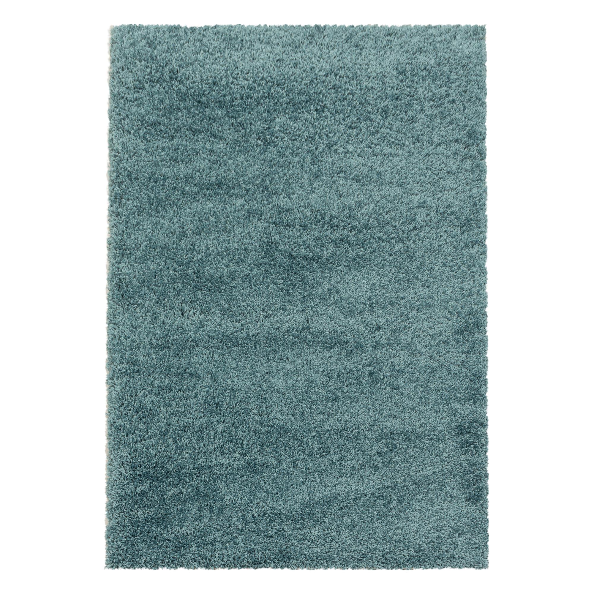 Sydney Shaggy Tæppeløber Ensfarvet - Aqua - 60x110 (Løber)