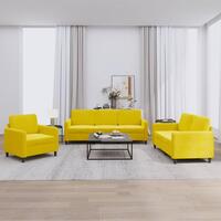 3 personers sofa velour gul