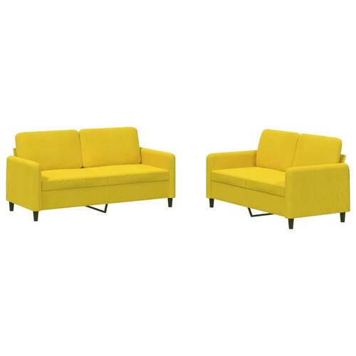 2 personers sofa velour gul