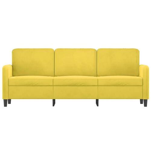 3-personers sofa 180 cm velour gul