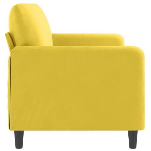 3-personers sofa 180 cm velour gul