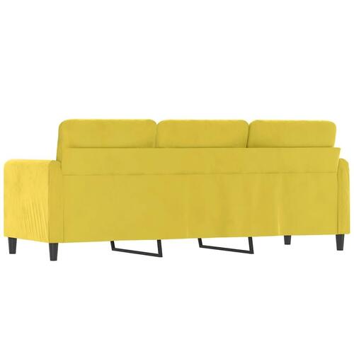 3-personers sofa 180 cm velour gul