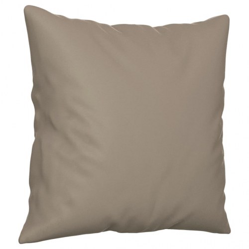 2-personers sofa med puder i mikrofiberstof - gråbrun