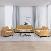 3 personers sofa med puder velour brun