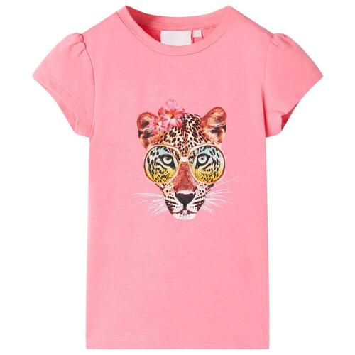 T-shirt til børn str. 92 neon-pink