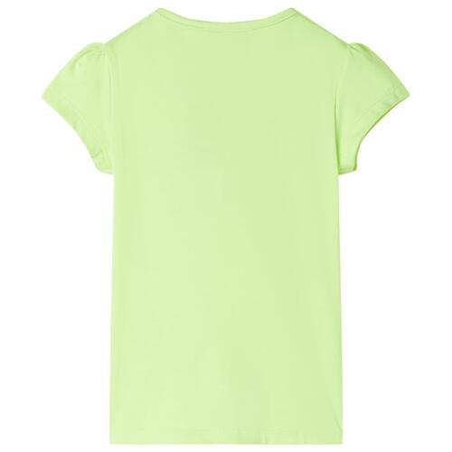 T-shirt til børn str. 104 neongul