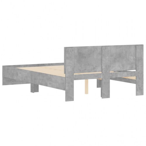 Sengeramme med sengegavl 120 x 190 cm - betongrå