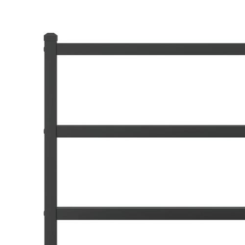 Sengeramme med sengegavl 180x200 cm metal sort