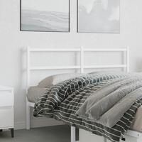 Sengegavl 140 cm metal hvid