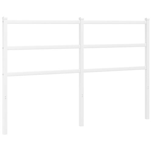Sengegavl 140 cm metal hvid