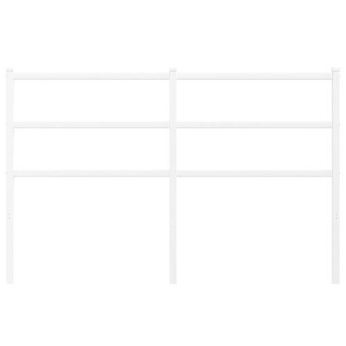 Sengegavl 140 cm metal hvid