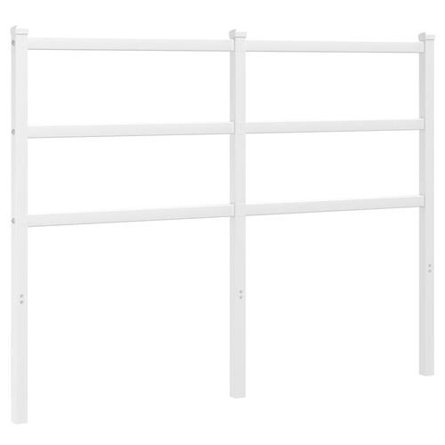 Sengegavl 120 cm metal hvid
