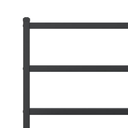 Sengeramme med sengegavl 90x190 cm metal sort