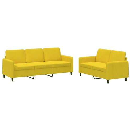 2 personers sofa velour gul