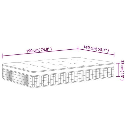 Springmadras m. pocket-fjedre medium fasthed 180x200 cm