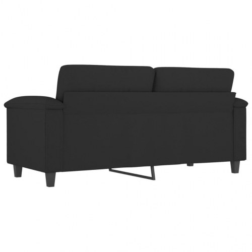 2-personers sofa i mikrofiber - sort
