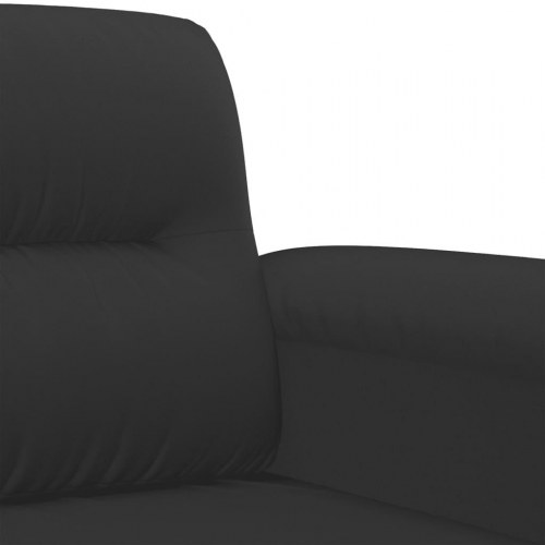 2-personers sofa i mikrofiber - sort