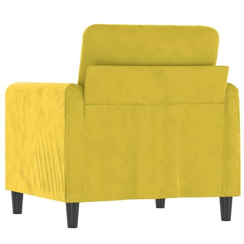 Lænestol 60 cm velour gul