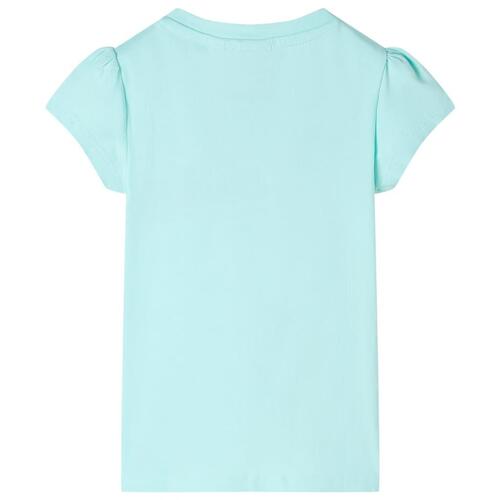 T-shirt til børn str. 140 lys akvamarinblå