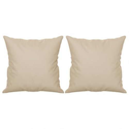 2-personers sofa med puder i mikrofiber - cremefarvet