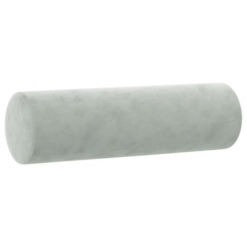 2 personers sofa med puder velour lysegrå