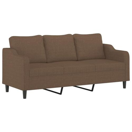 3 personers sofa med hynder stof brun