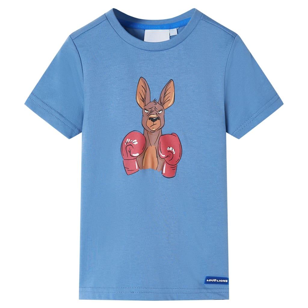 Kortærmet T-shirt til børn str. 116 blå