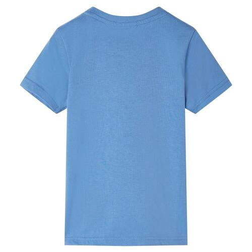 Kortærmet T-shirt til børn str. 116 blå
