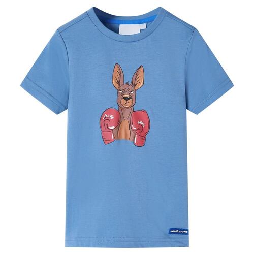 Kortærmet T-shirt til børn str. 92 blå