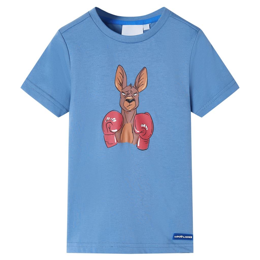 Kortærmet T-shirt til børn str. 92 blå