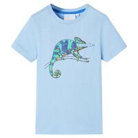 Kortærmet T-shirt til børn str. 92 lyseblå
