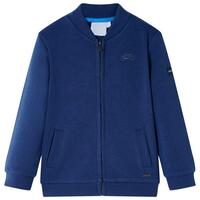 Sweatshirt til børn str. 92 med lynlås marineblå