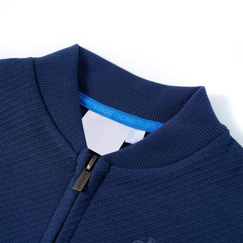 Sweatshirt til børn str. 92 med lynlås marineblå