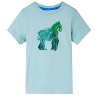 T-shirt til børn str. 104 akvamarinblå